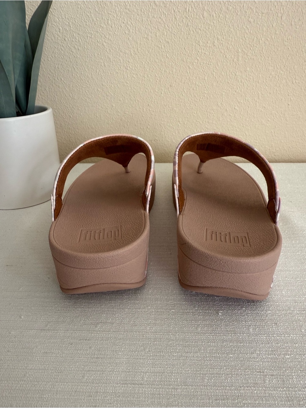 FitFlop Pink Camo Platform Flip Flop Sandals - Picture 9 of 11